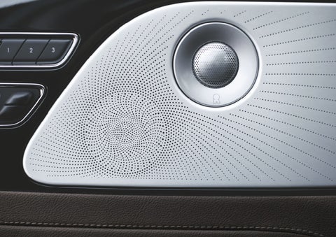 Two speakers of the available audio system are shown in a 2024 Lincoln Aviator® SUV | Lincoln Demo 3 in Wooster OH