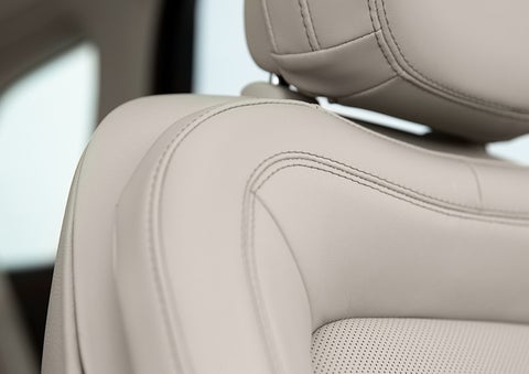 Fine craftsmanship is shown through a detailed image of front-seat stitching. | Lincoln Demo 3 in Wooster OH